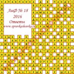 Ответы на кроссворды