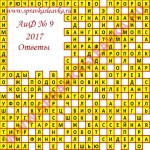 Ответы на кроссворд АиФ номер 9 2017 Ответы на кроссворды