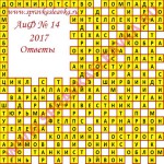 Ответы на кроссворд АиФ номер 14 2017 Ответы на кроссворды