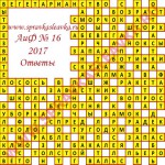 Ответы на кроссворд АиФ номер 16 2017 Ответы на кроссворды