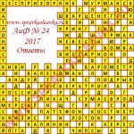 Ответы на кроссворды
