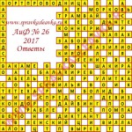 Ответы на кроссворды