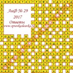 Ответы на кроссворд АиФ номер 29 2017 Ответы на кроссворды