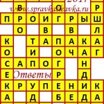 Ответы на сканворд из АиФ 40 2017 Ответы на кроссворды