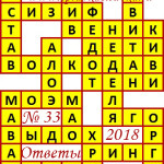 Ответы на сканворд из АиФ 33 2018 Ответы на кроссворды