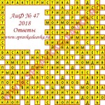 Ответы на кроссворды