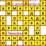 Ответы на кроссворды
