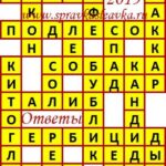 Ответы на кроссворды