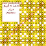 Ответы на кроссворд АиФ номер 18-19 2019 Ответы на кроссворды