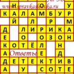 Ответы на кроссворды