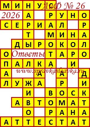 Ответы на сканворд из АиФ 25 2026