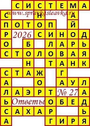 Ответы на сканворд из АиФ 27 2026